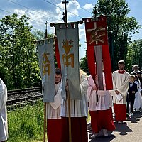 Marienprozession zur Lourdesgrotte Niederselters